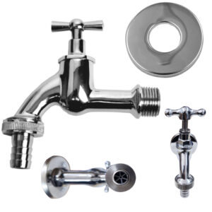 `Kran, zawór czerpalny chromowany 1/2″ z głowicą